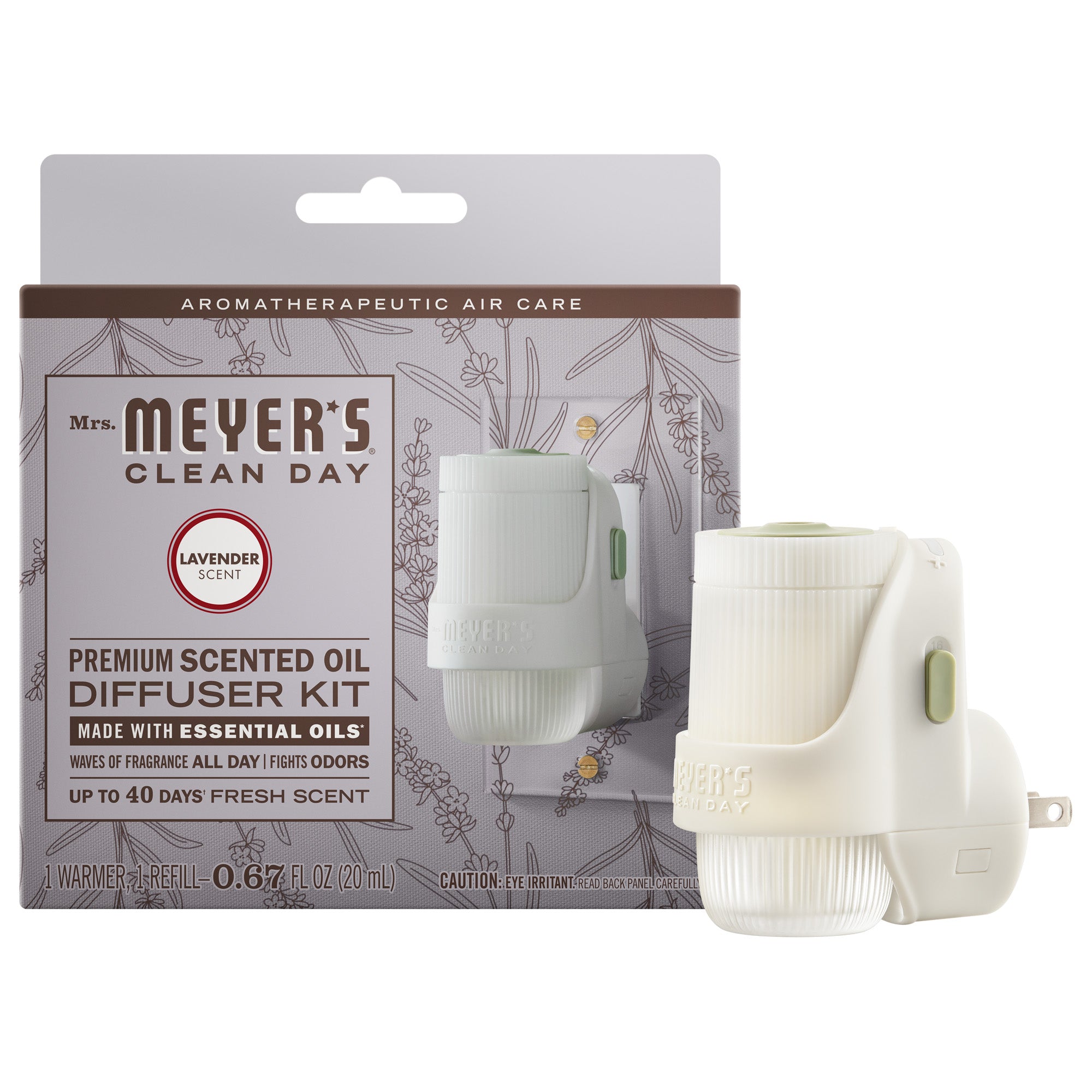 Lavender Plug In Scented Oil Warmer With Refill – Mrs. Meyer's