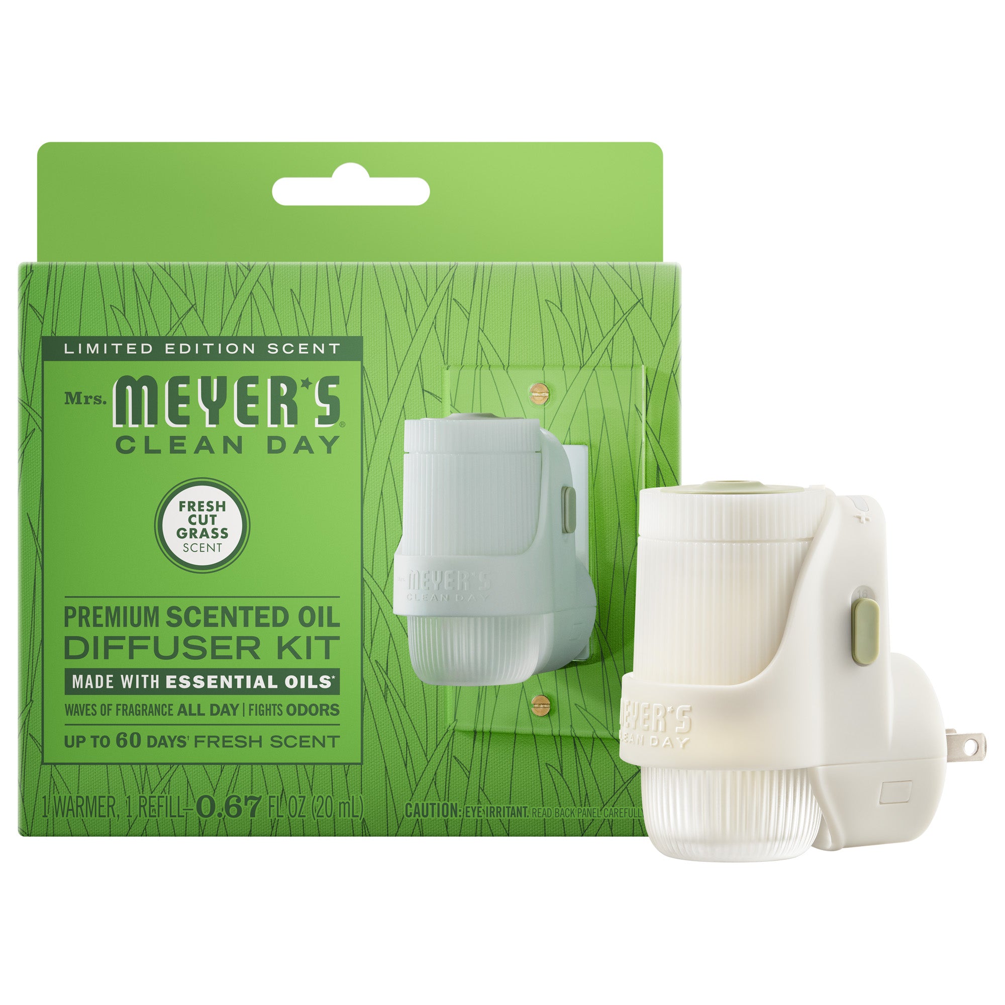 Fresh Cut Grass Plug in Scented Oil Warmer With Refill – Mrs