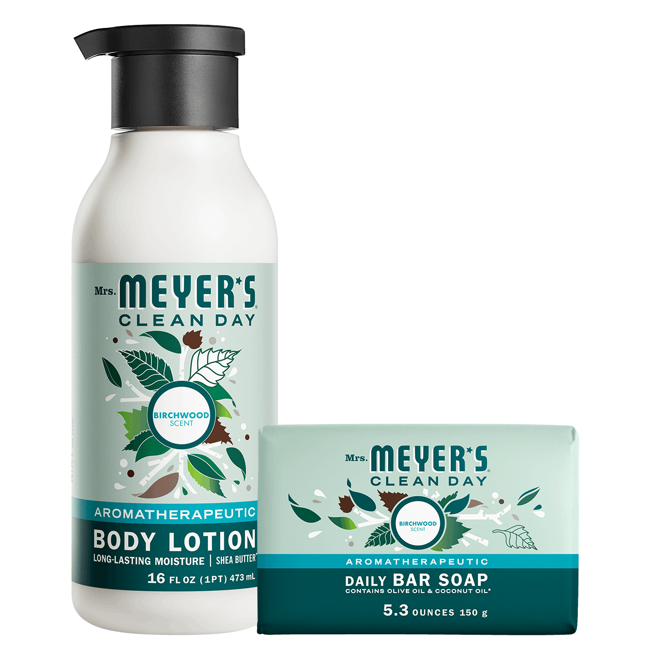 Mrs. Meyer's Birchwood Bar Soap & Body Lotion Set – Mrs. Meyer's