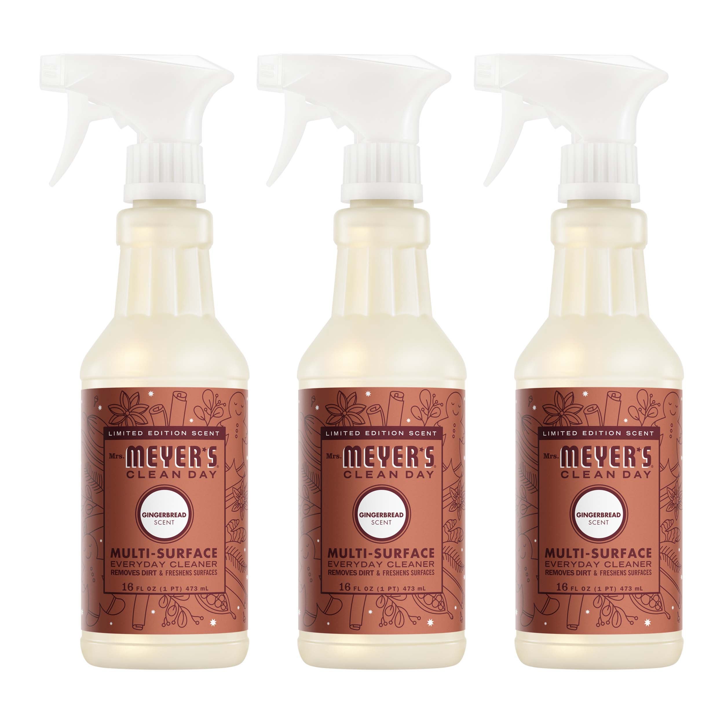 Mrs. Meyer's Gingerbread Multi-Surface Everyday Cleaner 3-count