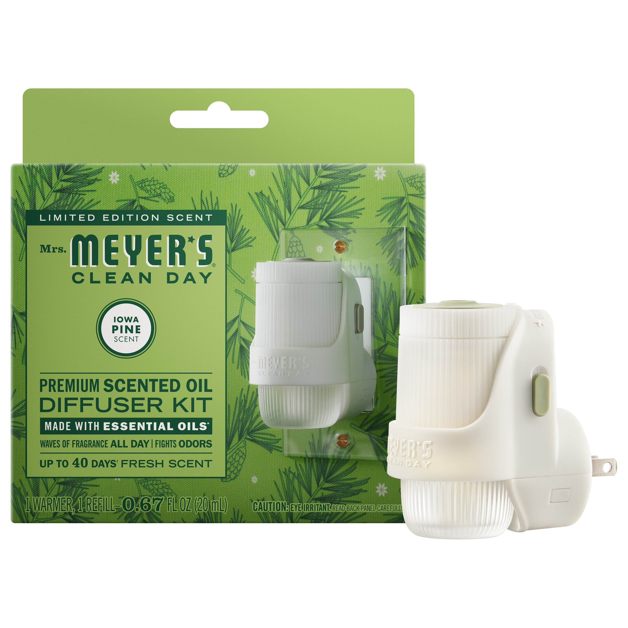 Iowa Pine Plug In Scented Oil Warmer With Refill – Mrs. Meyer's