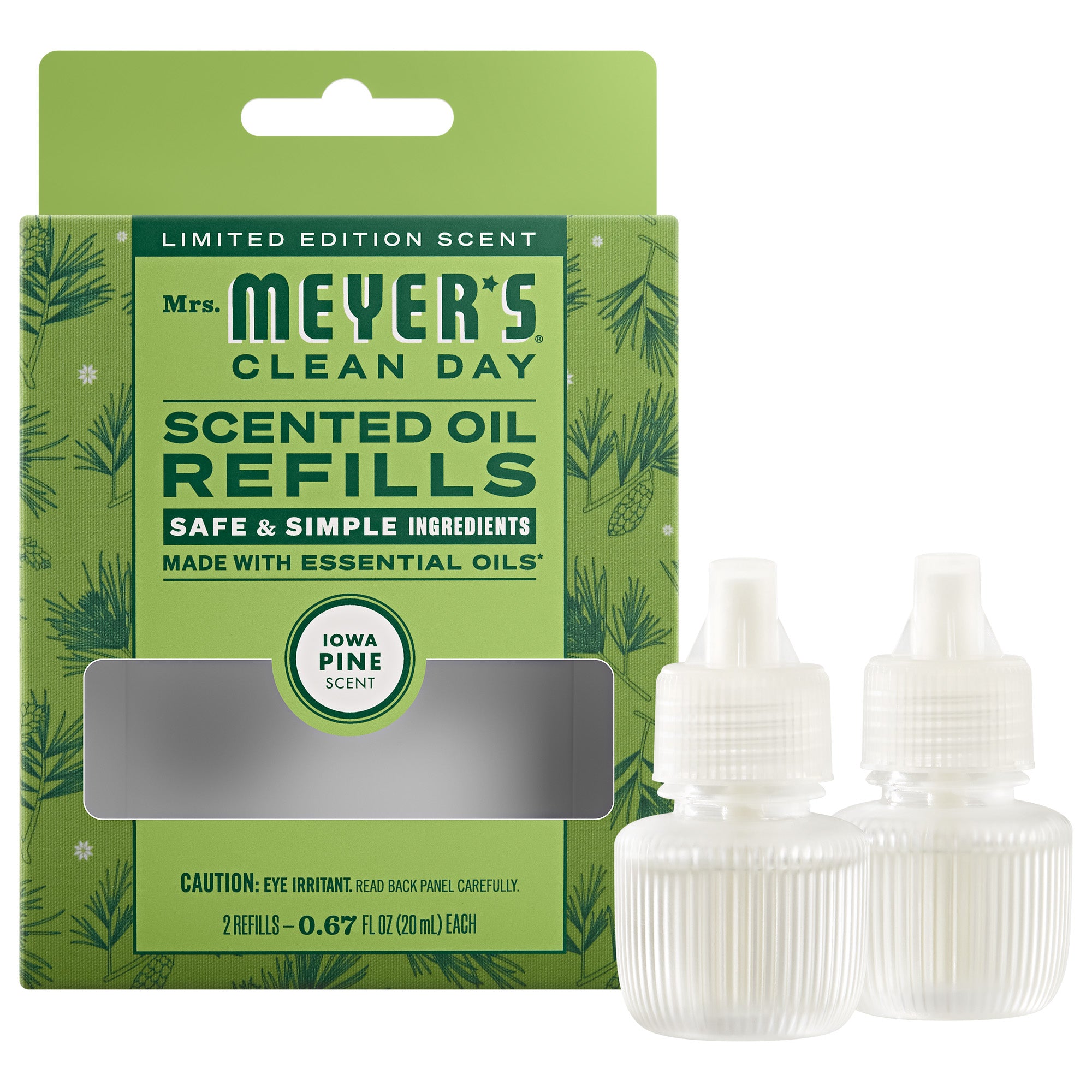 Iowa Pine Plug In Scented Oil Refill, 2-Pack – Mrs. Meyer's Clean Day