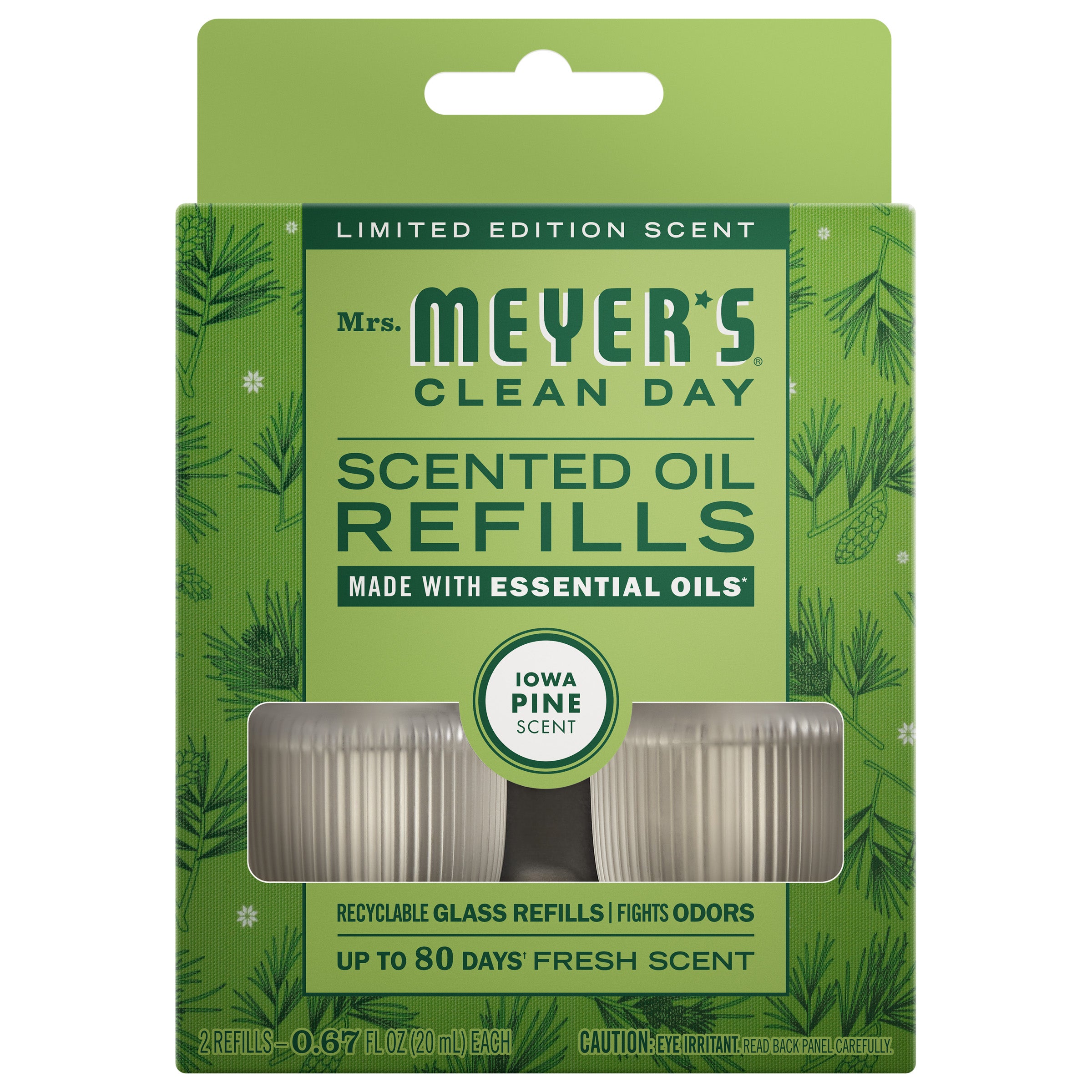 Iowa Pine Plug In Scented Oil Refill, 2-Pack – Mrs. Meyer's Clean Day