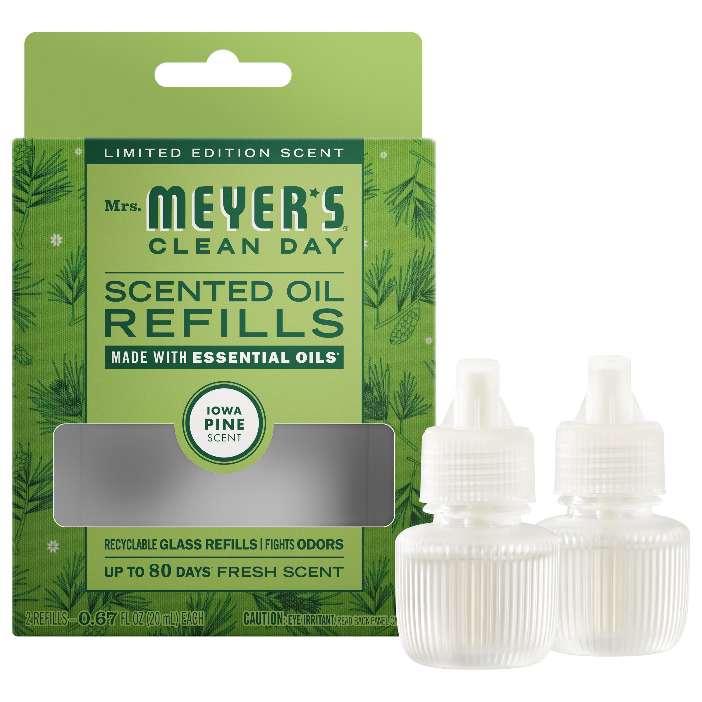 Iowa Pine Plug In Scented Oil Refill, 2-Pack – Mrs. Meyer's Clean Day