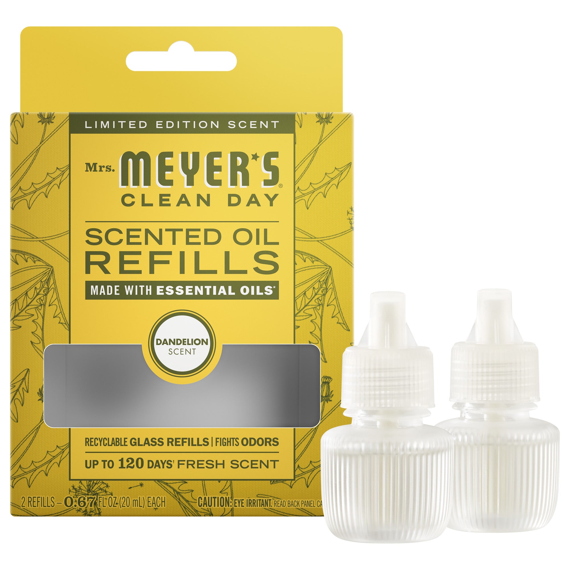 ののじ様　億万長者+全てオプション　ポジティブ+ワクワク　メモリーオイルスプレー Dandelion Plug In Scented Oil Refill, 2-Pack – Mrs. Meyer's Clean Day