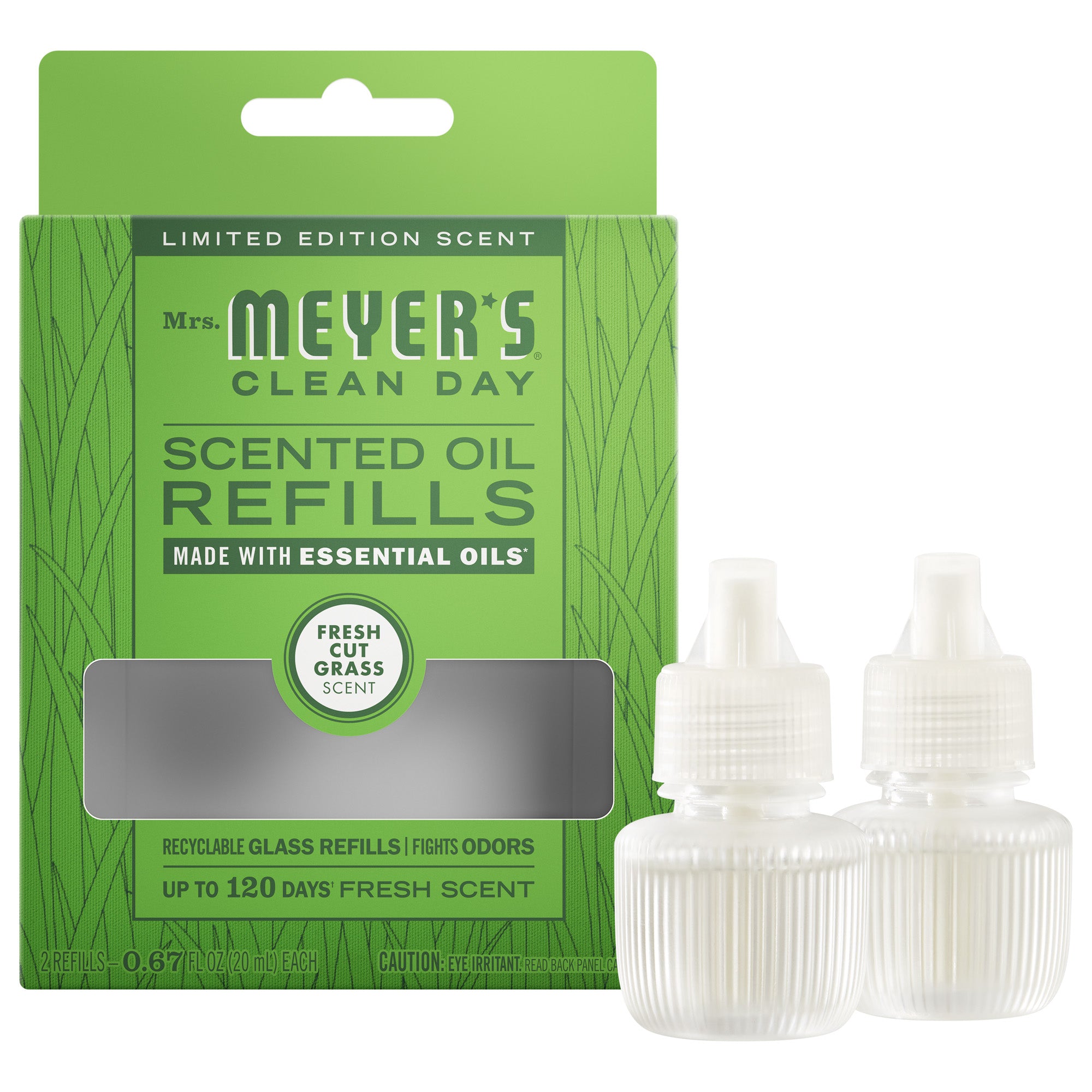 Fresh Cut Grass Plug In Scented Oil Refill, 2-Pack – Mrs. Meyer's