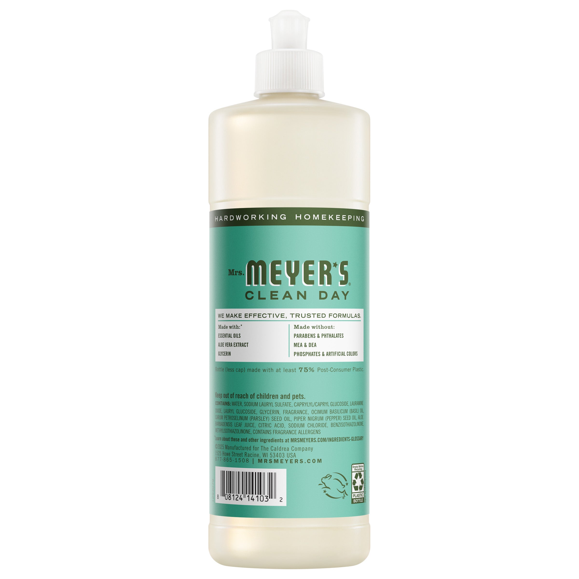 Mrs. Meyer's Clean Day Basil Scented Dish Soap Refill - Thumbnail 5