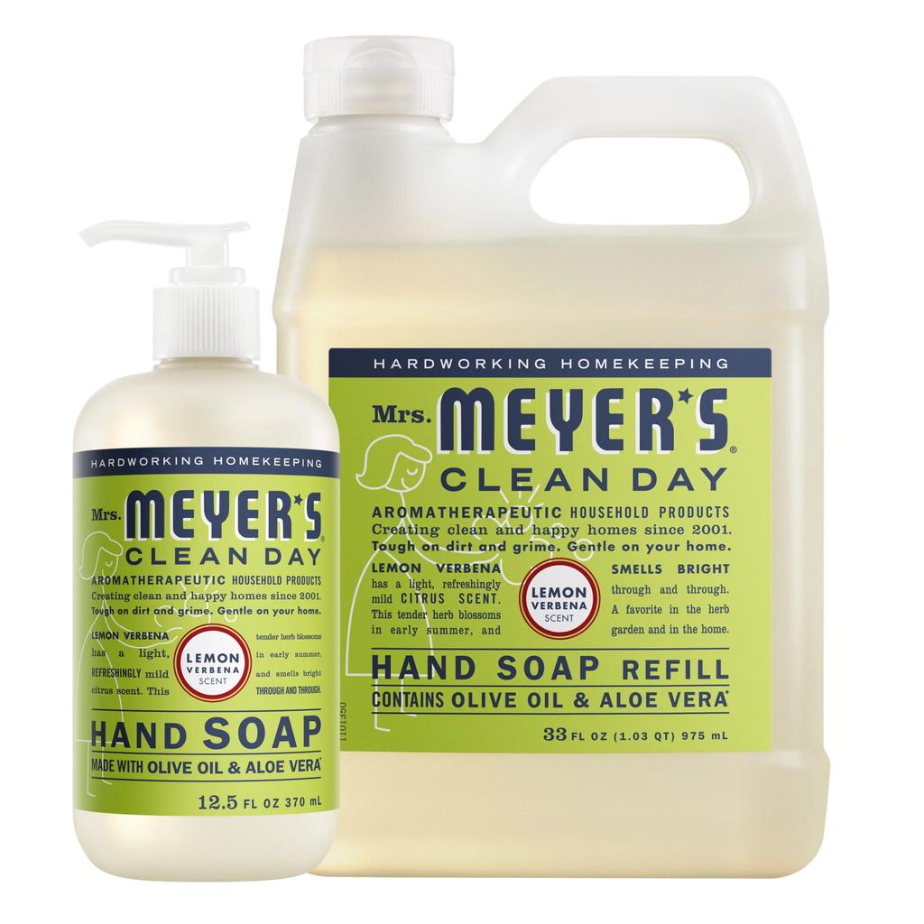 Mrs. Meyer's Lemon Verbena Liquid Hand Soap & Refill​ Set – Mrs