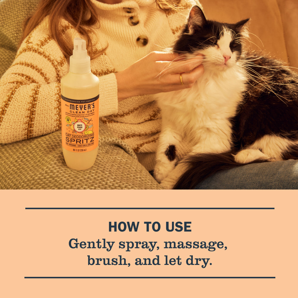 White Peach Cat Deodorizing Spritz – Mrs. Meyer's Clean Day