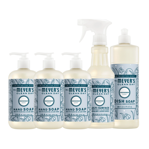 Snowdrop Essentials 5-Count Bundle – Mrs. Meyer's Clean Day