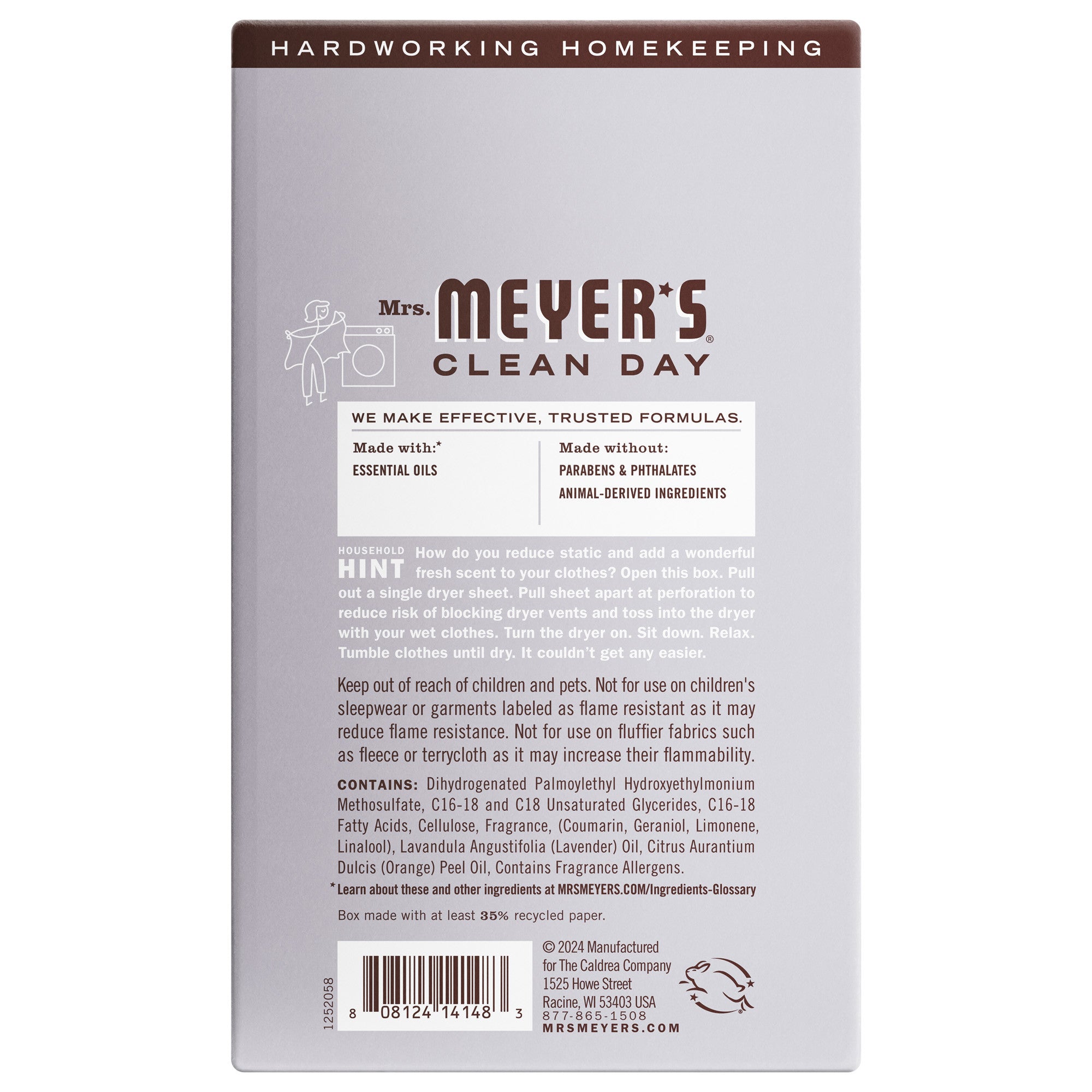 Mrs. Meyer's Lavender Dryer Sheets – Mrs. Meyer's Clean Day