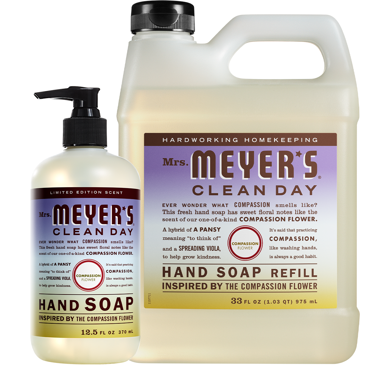 Mrs. Meyer's Compassion Flower Liquid Hand Soap & Refill Set – Mrs ...