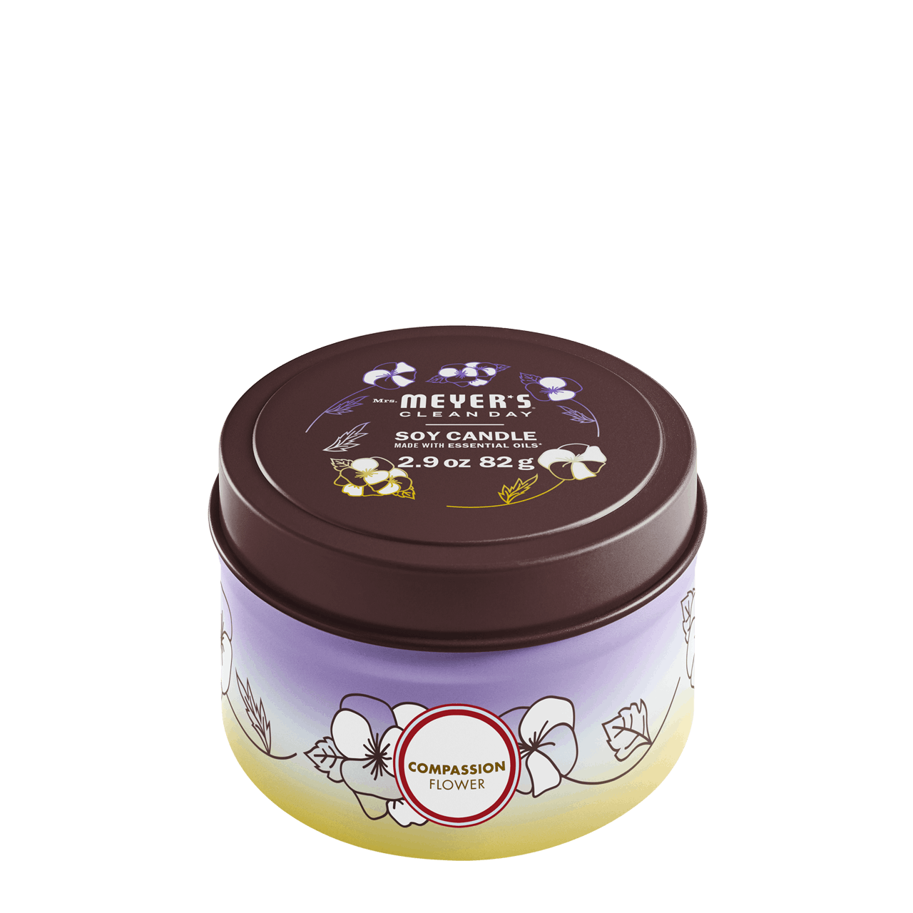 Mrs. Meyer's Compassion Flower Tin Candle – Mrs. Meyer's Clean Day