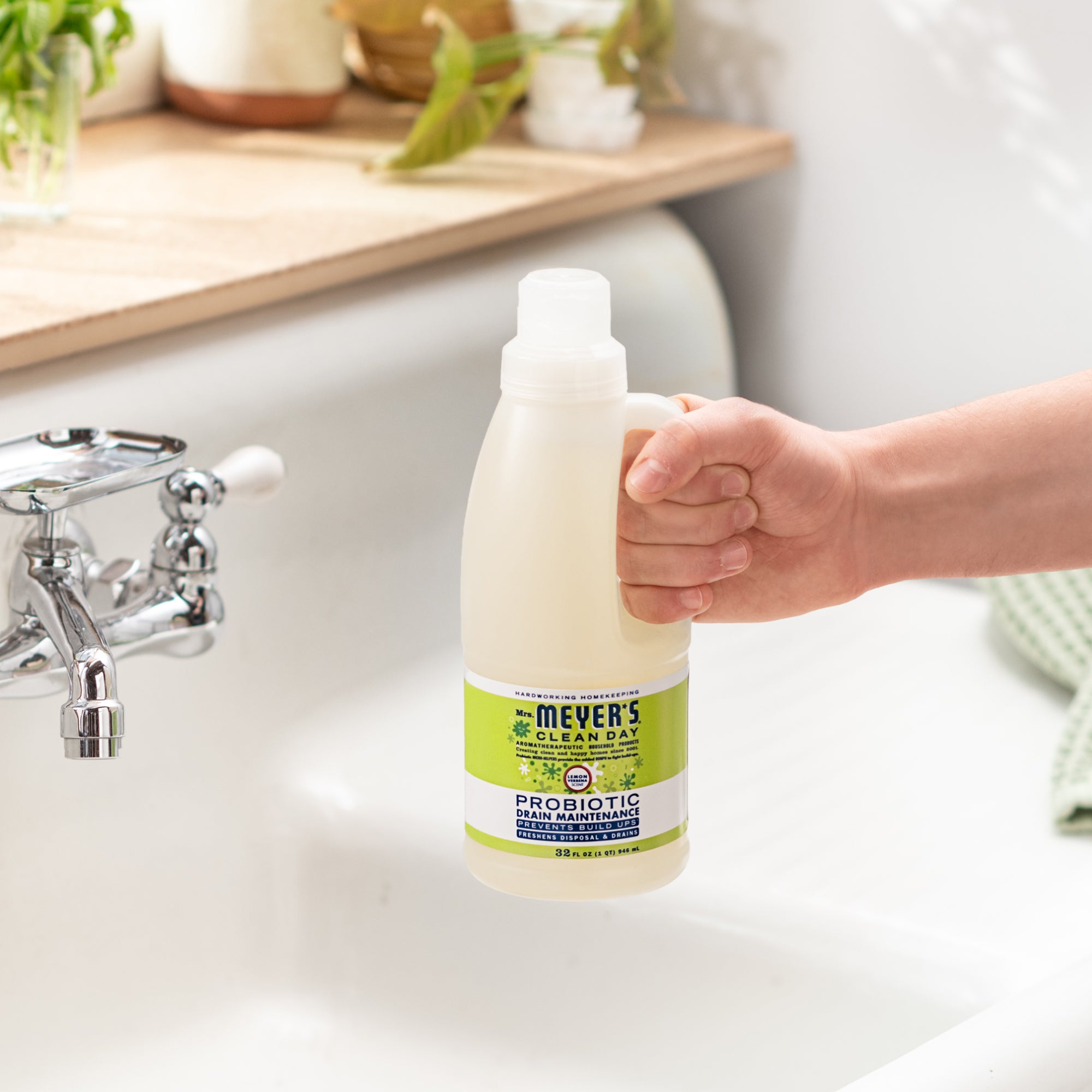 Mrs. Meyer's Lemon Verbena Probiotic Drain Maintenance – Mrs