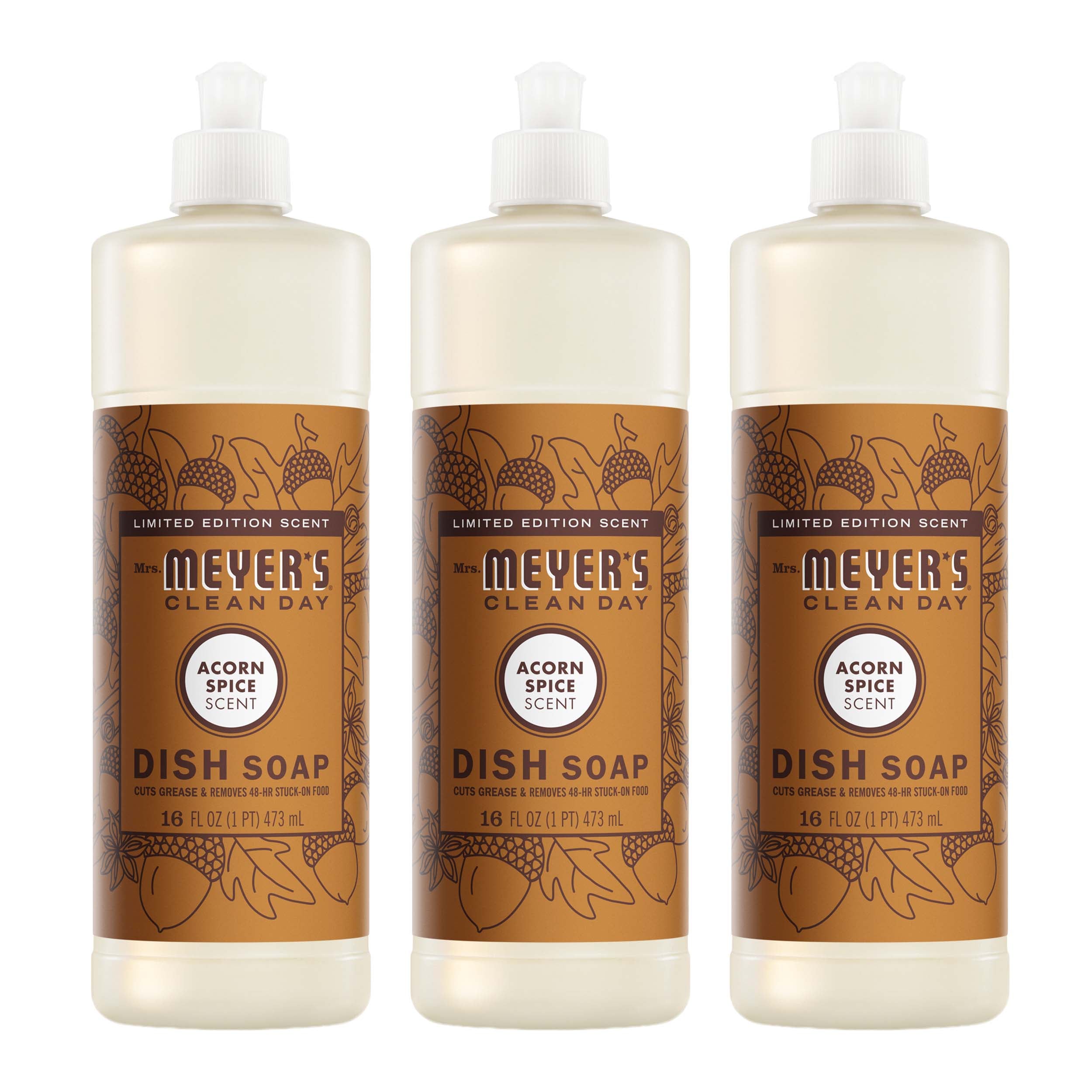 Mrs. Meyer's Acorn Spice Dish Soap 3-count bundle – Mrs. Meyer's