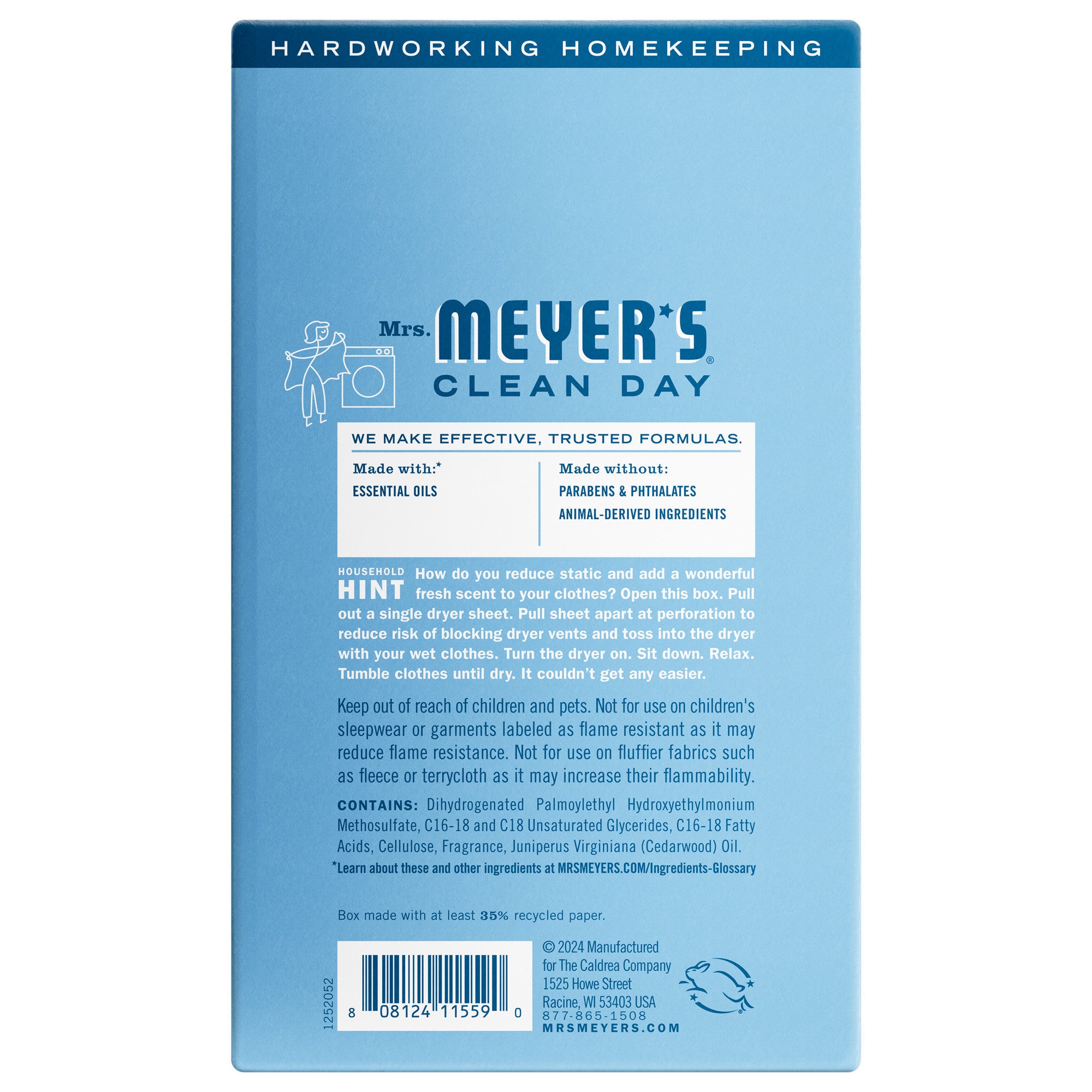 Mrs. Meyer's Rain Water Dryer Sheets – Mrs. Meyer's Clean Day